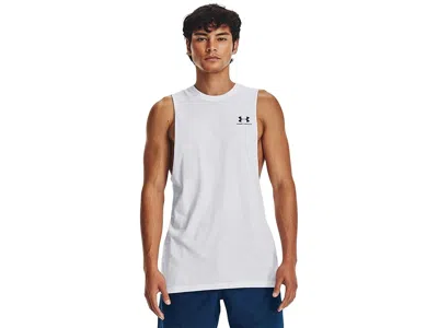 Under Armour Left Chest Cutoff Tank Top In Multi