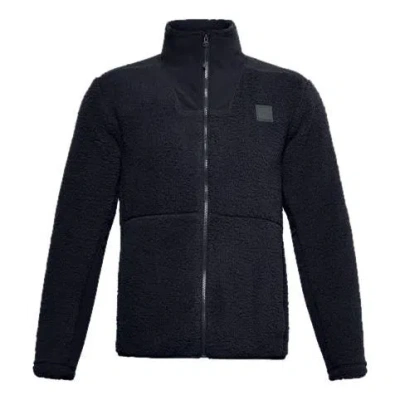 Under Armour Legacy Sherpa Sports Jacket 'black' In Blue
