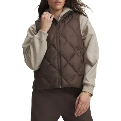 Under Armour Legend Quilted Down Vest In Brown