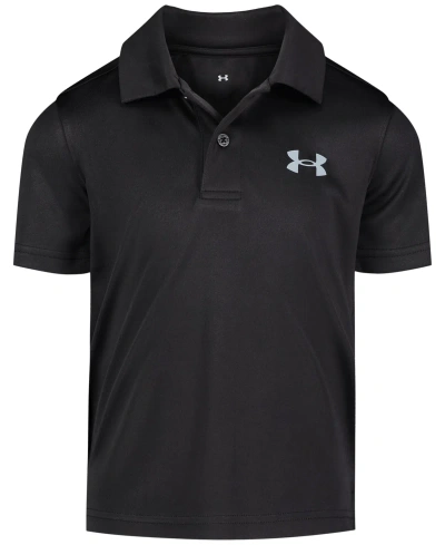 Under Armour Kids' Little Boys Matchplay Solid Polo Shirt In Black