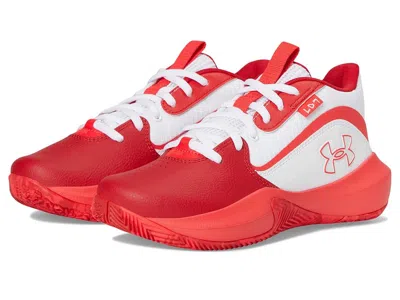 Under Armour Lockdown 7 (big Kid) Kids Shoes White/red/racer Red : 5.5 Big Kid M, Synthetic