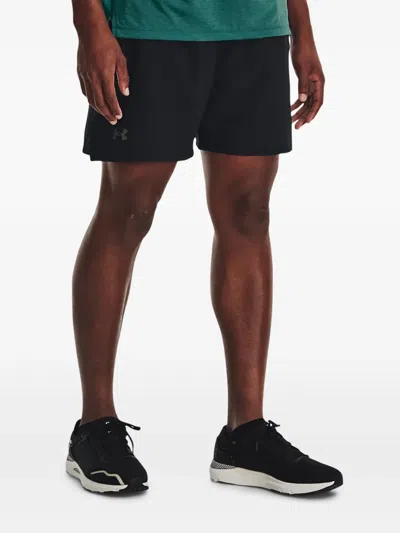 Under Armour Logo-print Performance Shorts In Black