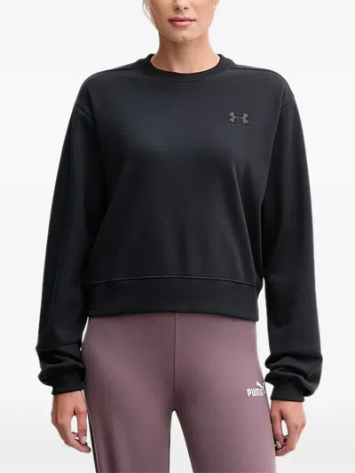 Under Armour 로고 태그 크루 넥 스웨터 In Black