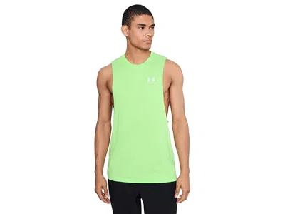 Under Armour Logo Cutoff Tank Top In Green