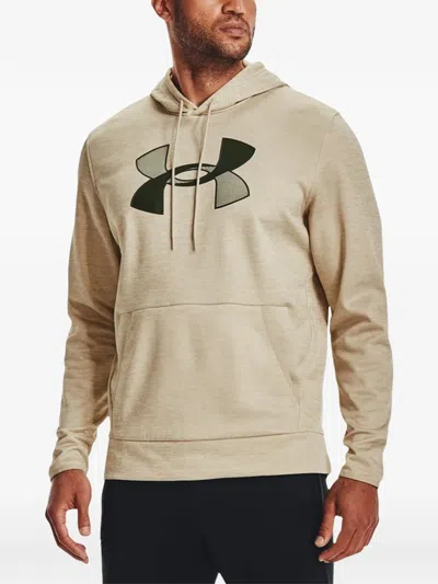 Under Armour Logo-detail Hoodie In Neutral