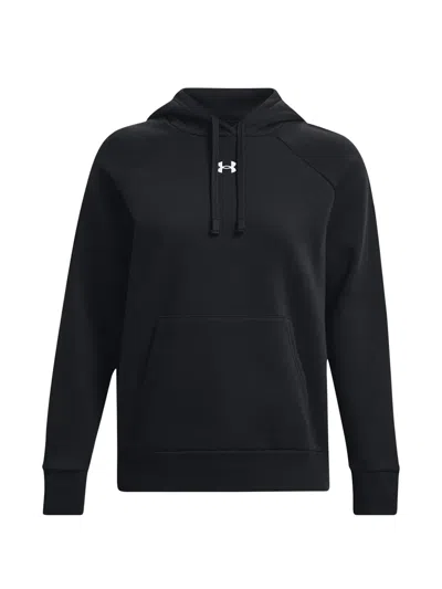 Under Armour Logo Fleece Hoodie In Black
