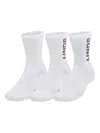 Under Armour Logo-jacquard Socks (pack Of Three) In White