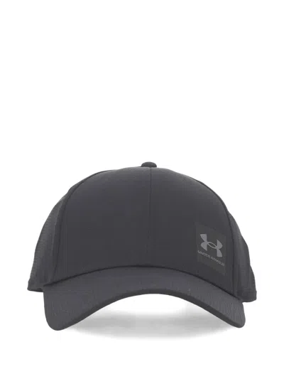 Under Armour Logo-patch Baseball Cap In Black