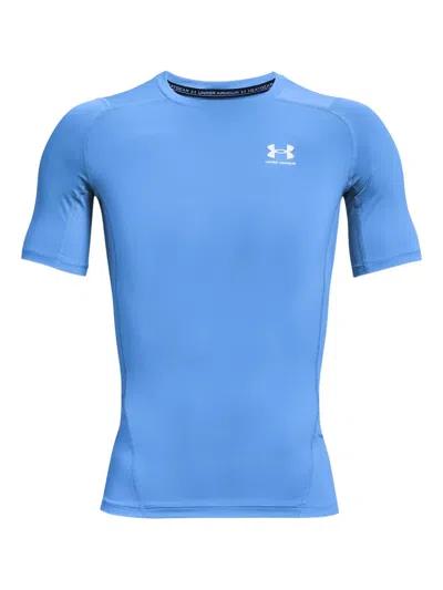 Under Armour Logo-print Compression T-shirt In Blue