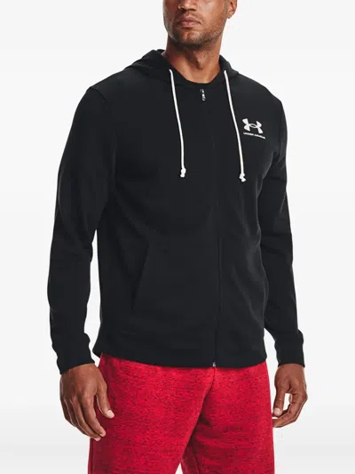 Under Armour Logo-print Hoodie In Black