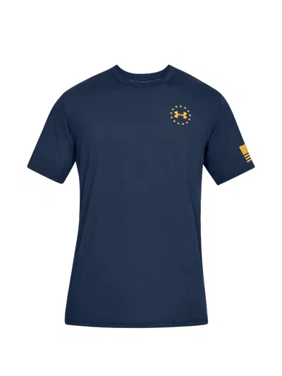 Under Armour Logo-print T-shirt In Blue