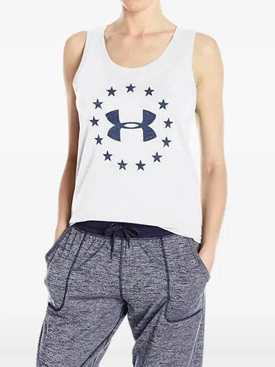 Under Armour Logo-print Tank Top In White