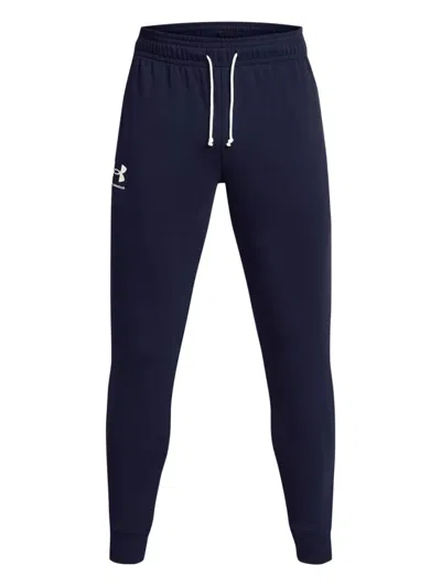 Under Armour Logo-print Track Pants In Blue