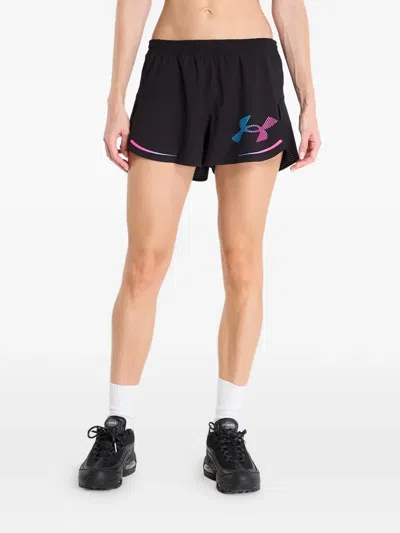 Under Armour Logo Shorts In Black