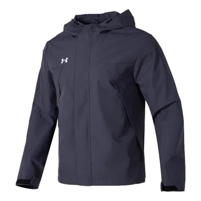 Under Armour Logo Sports Jacket 'navy' In Black