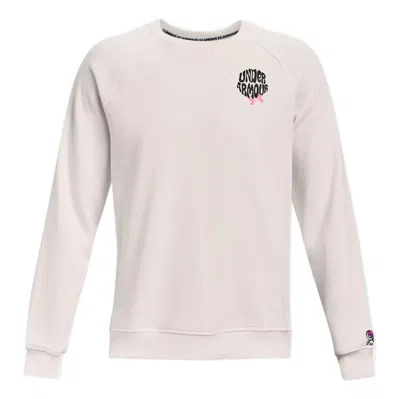 Under Armour Logo Sweatshirt 'beige' In White