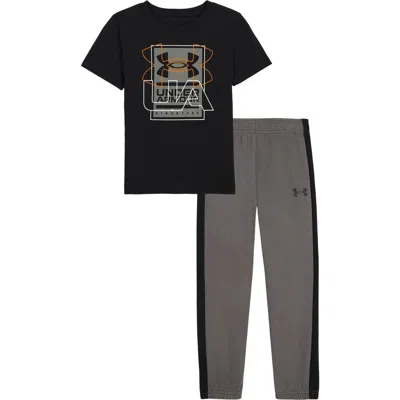 Under Armour Babies'  Logo T-shirt & Joggers Set In Black