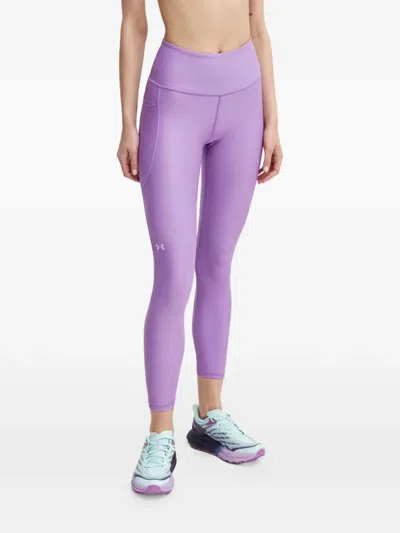 Under Armour Logo-detail Leggings In Purple