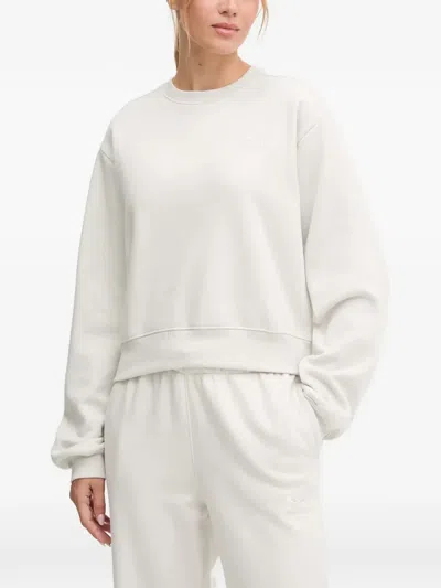 Under Armour Logo-embroidery Crew-neck Sweatshirt In White