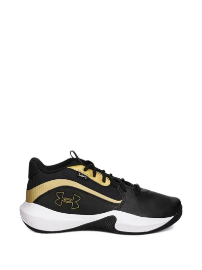 Under Armour Logo-patch Lace-up Sneakers In Black