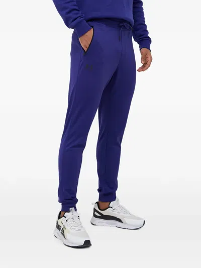 Under Armour Logo-print Drawstring Track Pants In Blue