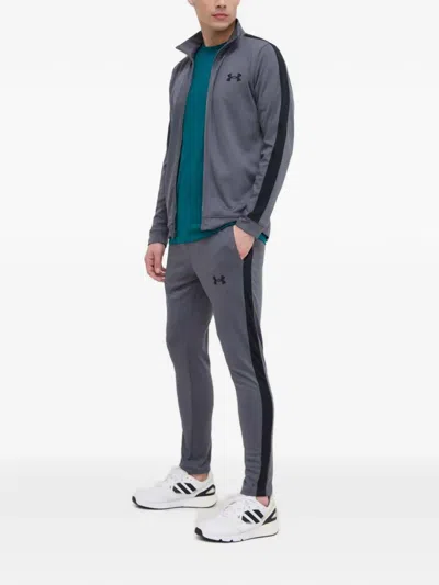 Under Armour Logo-print Side-stripe Tracksuit In Gray