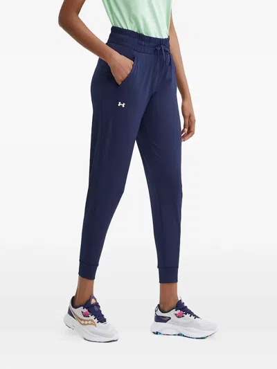Under Armour Logo-print Track Pants In Blue