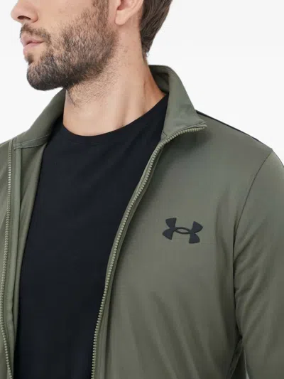 Under Armour Logo-print Zip-up Tracksuit In Green