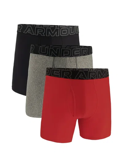 UNDER ARMOUR LOGO-WAISTBAND BOXERS (PACK OF THREE)