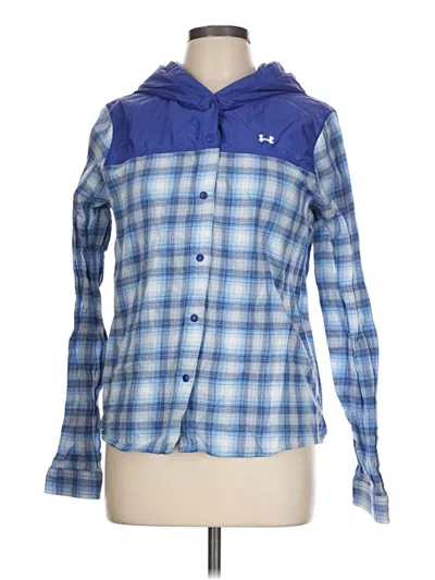 Pre-owned Under Armour Long Sleeve Button Down Shirt In Blue
