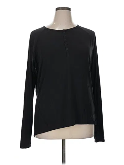 Pre-owned Under Armour Long Sleeve Henley Shirt In Black