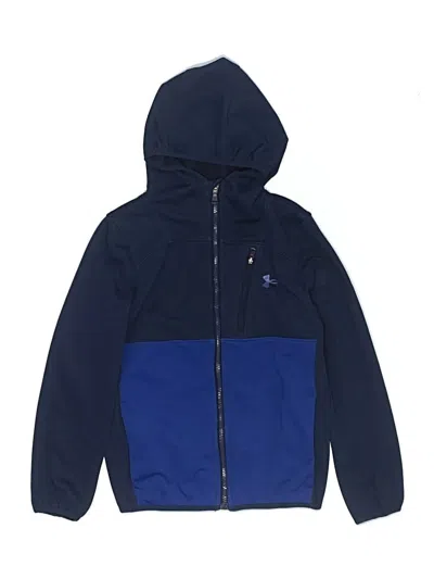 Pre-owned Under Armour Kids' Long Sleeve Henley Shirt In Blue