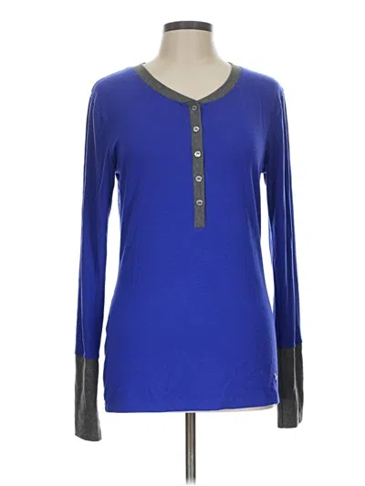 Pre-owned Under Armour Long Sleeve Henley Shirt In Blue