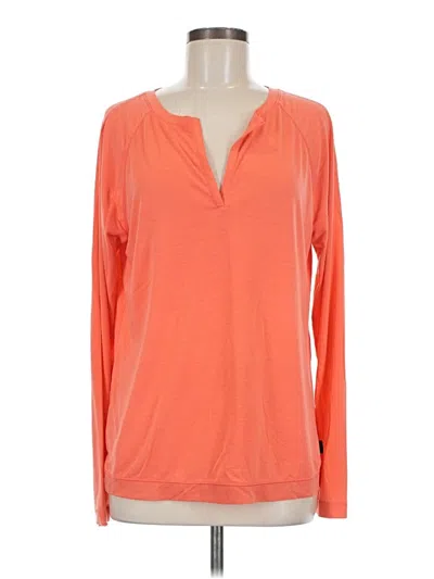 Pre-owned Under Armour Long Sleeve Henley Shirt In Orange