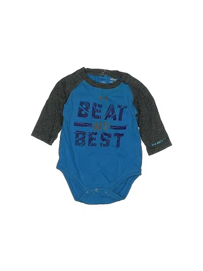 Pre-owned Under Armour Babies' Long Sleeve Onesie In Blue