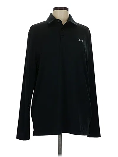 Pre-owned Under Armour Long Sleeve Polo Shirt In Black