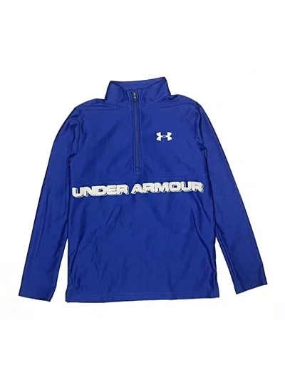 Pre-owned Under Armour Kids' Long Sleeve Polo Shirt In Blue