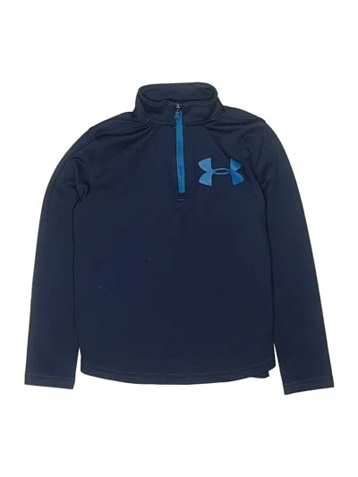 Pre-owned Under Armour Kids' Long Sleeve Polo Shirt In Blue