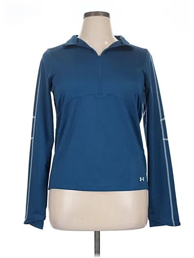 Pre-owned Under Armour Long Sleeve Polo Shirt In Blue