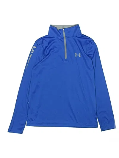 Pre-owned Under Armour Kids' Long Sleeve Polo Shirt In Blue