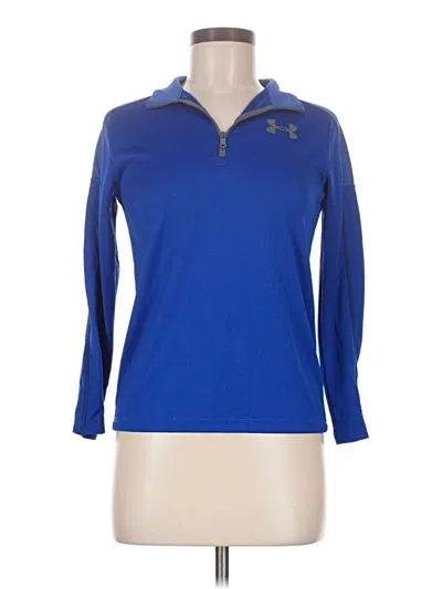 Pre-owned Under Armour Long Sleeve Polo Shirt In Blue