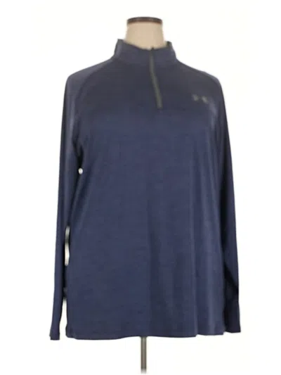 Pre-owned Under Armour Long Sleeve Polo Shirt In Blue