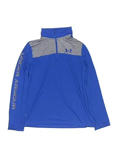 Pre-owned Under Armour Kids' Long Sleeve Polo Shirt In Blue