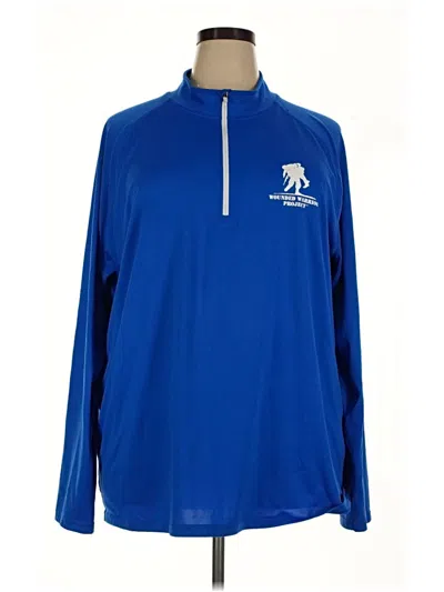 Pre-owned Under Armour Long Sleeve Polo Shirt In Blue