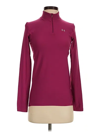 Pre-owned Under Armour Long Sleeve Polo Shirt In Burgundy
