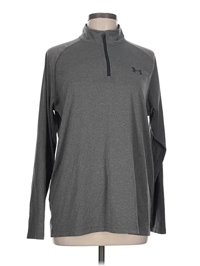 Pre-owned Under Armour Long Sleeve Polo Shirt In Gray