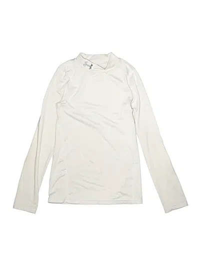Pre-owned Under Armour Kids' Long Sleeve Polo Shirt In Ivory