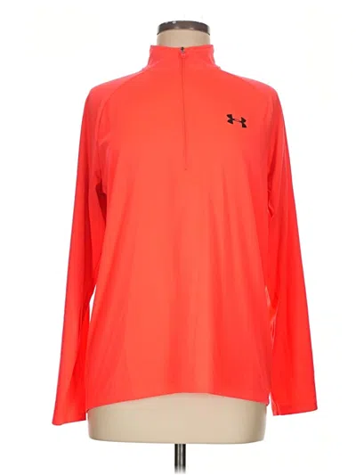 Pre-owned Under Armour Long Sleeve Polo Shirt In Orange