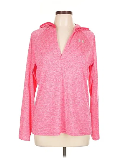 Pre-owned Under Armour Long Sleeve Polo Shirt In Pink