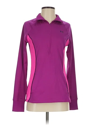 Pre-owned Under Armour Long Sleeve Polo Shirt In Purple